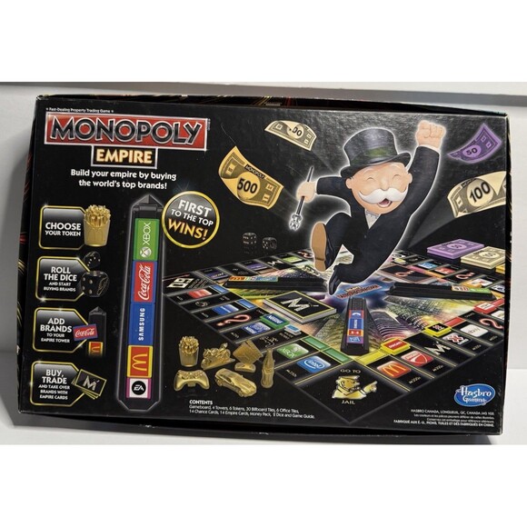 Hasbro 2013 Monopoly Empire Board Game  Brand Edition 100% Complete - Picture 2 of 6